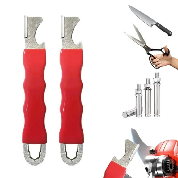 Feng Shui Import Portable Multipurpose Garden Tool Sharpener for Lawnmower,5 Pack Quick Sharpener Stone for Pruners And Shears,Hand Held Tungsten Steel Alloy Sharpener for Hedge Tools