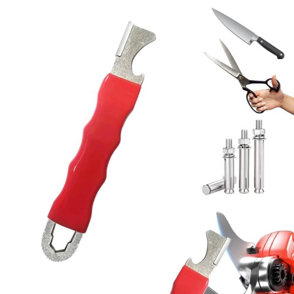 Feng Shui Import Portable Multipurpose Garden Tool Sharpener for Lawnmower，5 Pack Quick Sharpener Stone for Pruners And Shears，Hand Held Tungsten Steel Alloy Sharpener for Hedge Tools