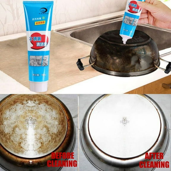 Feng Shui Import Stainless Steel Polishing Paste for Cookware,Multi Purpose Magic Cleaning Paste for Tile And Sink,Rust Removal And Scratch Remover for Metal