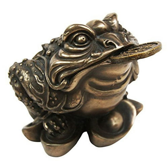 Feng Shui Jin Chan Fortune Money Frog Lucky Toad Figurine Charm Statue Decor