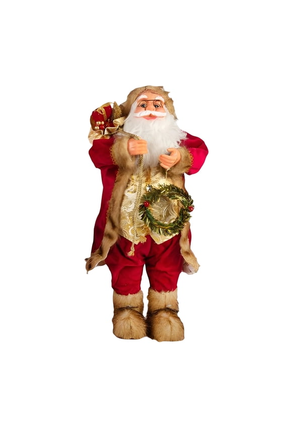 Santa Claus Decorations Figurine Ornaments for Xmas Decoration New Year HandmadeGarden Terrace Home Tabletop HolidayHome Decor