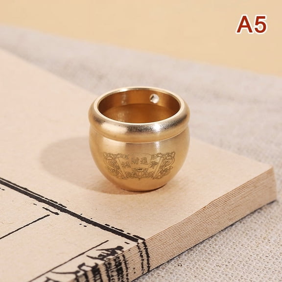 Feng Shui Lucky Fortune Wealth Brass Cornucopia Baifu Rice Cylinder Desktop Ashtray Study Small Ornament Gift Home Decoration
