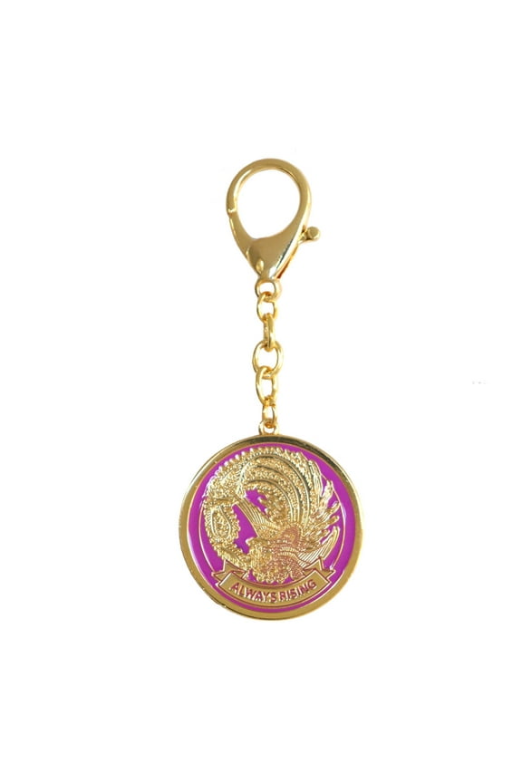 Feng Shui Majestic Phoenix Always Rising Amulet Keychain