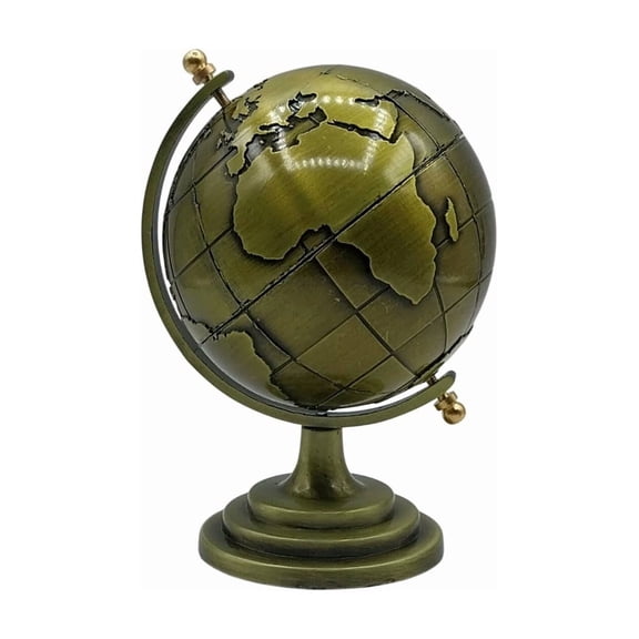 Feng Shui Metal Globe For Office Table World Map For Success & Prosperity Vastu Globe For Positive Energy Good Luck, Remedy For Home Children Study Table & Office (Metal Globe) Pack Of 1