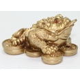 thumbnail image 1 of Feng Shui Mini Matte Gold Money Frog Coin Toad Paperweights Home Decor Gift G16220, 1 of 4