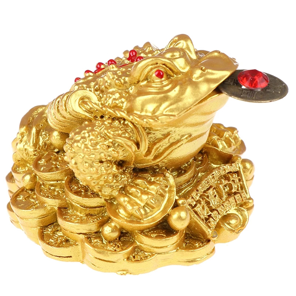 Feng Shui Money for Toad Lucky Fortune Wealth Chinese Golden for Frog ...