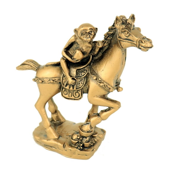 Feng Shui Monkey on Horse Statue