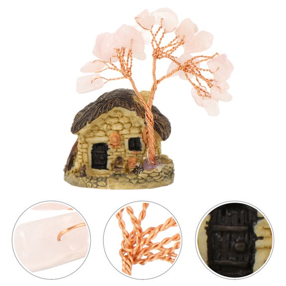 Toyandona Resin Crystal Shui Tree Ornament for Home and Office Decor