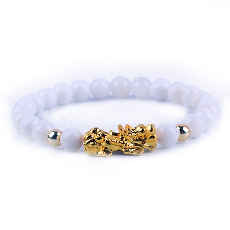 Chiorgone Feng Shui Pixiu Bracelet - Gold Plated Copper Wealth & Protection Bracelet For Men, Adjustable Elastic