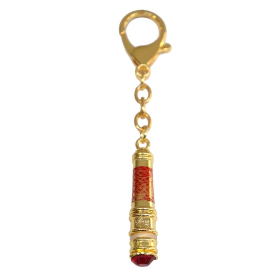 Feng Shui Red Hayagriva Mantra Wand Keychain Amulet