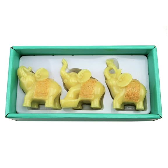 Feng Shui Set of 3 Elephant Trunk Statues Wealth Figurine Home Decor EHD