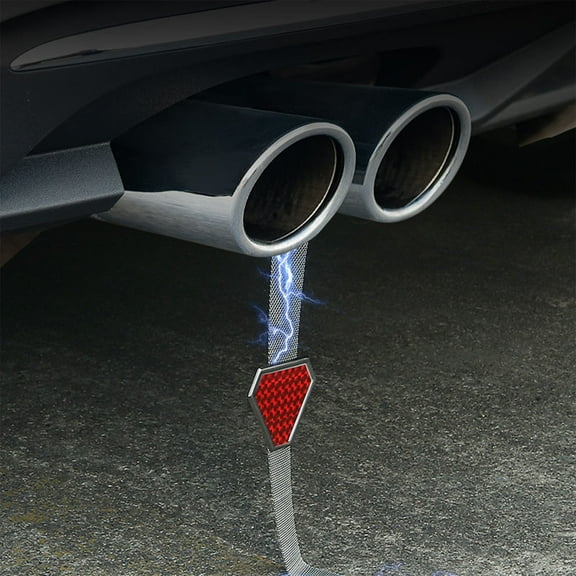 FengErXian Car Decorations Cleanrance Car Electrostatic Belt 31.5cm Reflective Warnings Metal Earthing Chain Electrostatic Eliminators Suspended Car Electrostatic Removal Strip