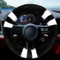 thumbnail image 1 of FengErXian Cars Stuff for Cars for Men Car Sit Winter Spliced Plush Car Steering Wheel Cover Multi Model Universal Slip Short Plush Car Handle Cover, 1 of 1
