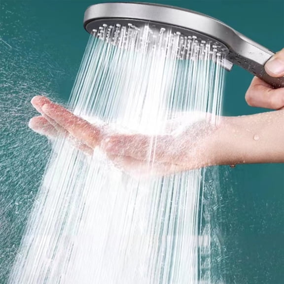 FengErXian Household Items for $1 Large Panel Shower Head - High-Pressure Handheld Showerhead - High Pressure 5 Spray Modes Handheld Shower Head for The Elderly, ChildrenCan Be Used for Home,