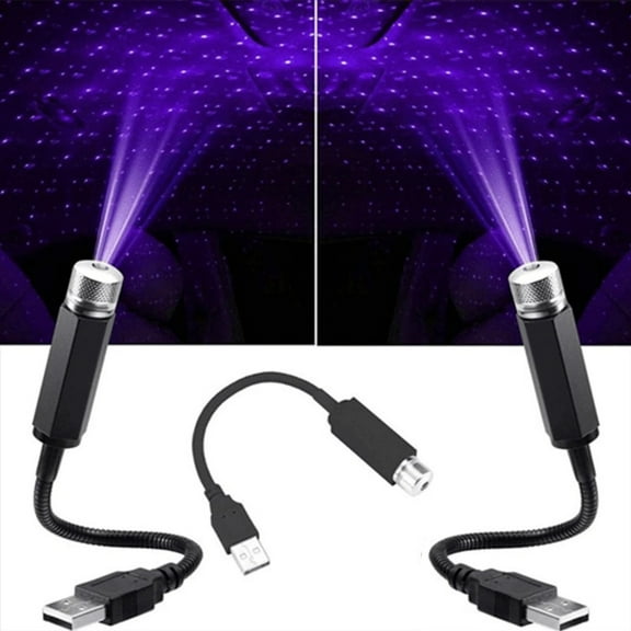 Purple Usb Powered Star Projector Light Purple Laser Galaxy Night Sky Projection Lamp With Sound Activation For Bedroom Home Party Atmosphere Lighting