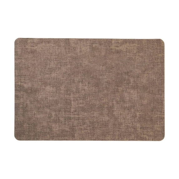 Coffee Leather Heat Insulation Mat Fashionable Look Elegant Design Modern Style Scandinavian Decor Two Sided Dining Mat Soft Pu Material Non Adhesive Easy Clean Coffee Color