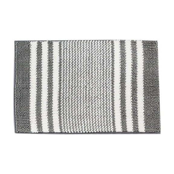 Bathroom Rug Mat Microfiber Soft Absorbent Water Non Slip Washable Bath Mats For Floor Tub Side Gray Shaggy Carpet 40X60Cm
