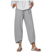 FengLS Jean Capris for Women, High Waisted Pants for Women Capris Trousers Athletic Workout Work Trousers for Women Fashion Vintage Capris Long Pants Low Rise Graphic Leisure