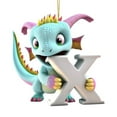 thumbnail image 1 of X Christmas Dinosaur Alphabet Pendant 26 Letters Party Decoration Hanging Ornament For Holiday Tree Decorations X, 1 of 4