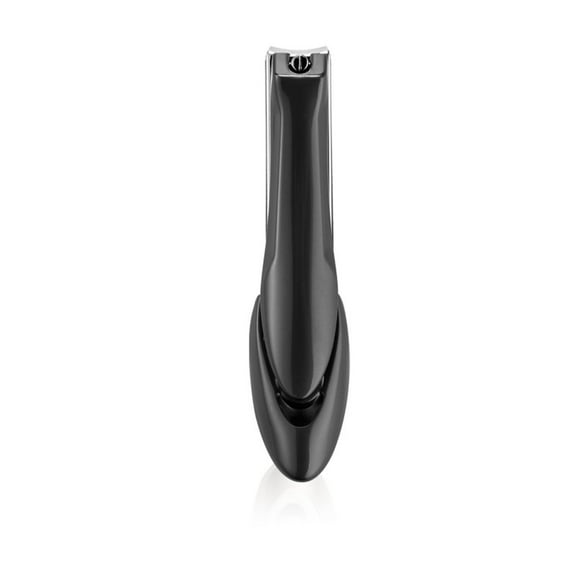 C Anti Splash Nail Clipper Large Size Straight Cut Black Stainless Steel Manicure Tool For Home Grooming