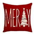 thumbnail image 1 of A Christmas Pillowcase Red Holiday Decorative Cover For Sofa Couch Home Decor Winter Theme Soft Polyester Fabric 45X45Cm, 1 of 7