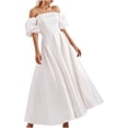 thumbnail image 1 of FengLS Swing Dress Plus Size Women, Summer&nbsp;Dresses&nbsp;for&nbsp;Women&nbsp;2022&nbsp;Casual Long Sleeves Off the Shoulder Dress Crew Neck Halter Cartoon Dresses Off the Shoulder Dress fo, 1 of 5