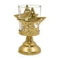 thumbnail image 1 of B Vintage Christmas Candlestick Wrought Iron Holder With Glass Cup Golden Star Design Table Centerpiece Holiday Home Decor, 1 of 6