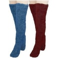 thumbnail image 1 of QINGFSAP 2 Pack Womens Thick Sherpa Leg Warmers Plush Knee Warmers Cozy Thermal Thigh High Socks, 1 of 3