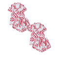 thumbnail image 1 of Fengactive 2PC Cute Printed Pajamas Sets for Women Button Up Short Sleeve Nightwear Lounge Sleepwear, 1 of 5
