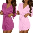 thumbnail image 1 of Fengactive 2PC Women's Short Robes Lightweight Sexy Belted Sleepwear Bridesmaid Bride Party Bathrobes, 1 of 9