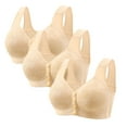 thumbnail image 1 of Fengactive 3 Pack Front Closure Bras for Women Comfy Convenient Push Up No Underwire Full Coverage Lace Bra, 1 of 3