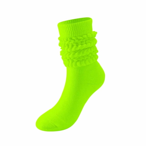 QINGFSAP 3 Pack Unisex Knee High Slouchy Socks Scrunched Ruched Stretch Fitted Winter Warm