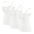 thumbnail image 1 of Fengactive 3-Pack Womens Camisole Shelf Bra Tank Tops Adjustable Spaghetti Strap Tank Top, 1 of 5