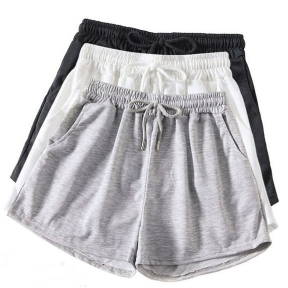 Fengactive 3 Pack Womens Sports Yoga Shorts Elastic Waist Comfy Lounge Shorts for Running Athletic Workout with Pockets