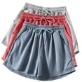 thumbnail image 1 of Fengactive 3 Pack Womens Sports Yoga Shorts Elastic Waist Comfy Lounge Shorts for Running Athletic Workout with Pockets, 1 of 9