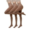 thumbnail image 1 of Fengactive 3 Pairs Women's Solid Color Tights Soft Opaque Microfiber Tights, 1 of 1
