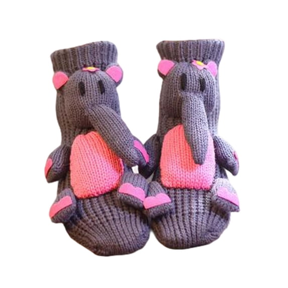 QINGFSAP 3D Animal Non Slip Slipper Socks Thick Knit Warm Winter Floor Socks for Women Men Adults