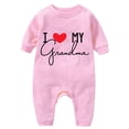 thumbnail image 1 of Fengactive Baby I Love My Grandma Romper Long Sleeve Bodysuit Snap Crotch Creeper Infant One Piece Outfit, 1 of 6
