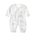 thumbnail image 1 of Fengactive Baby Kimono Romper Long Sleeve Side Snap Crossover Jumpsuit with Hook and Loop Closure, 1 of 3