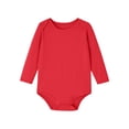 thumbnail image 1 of QINGFSAP Baby Long Sleeve Bodysuit Cotton Infant Romper Crew Neck Onesie Newborn Unisex Creeper Clothing, 1 of 7