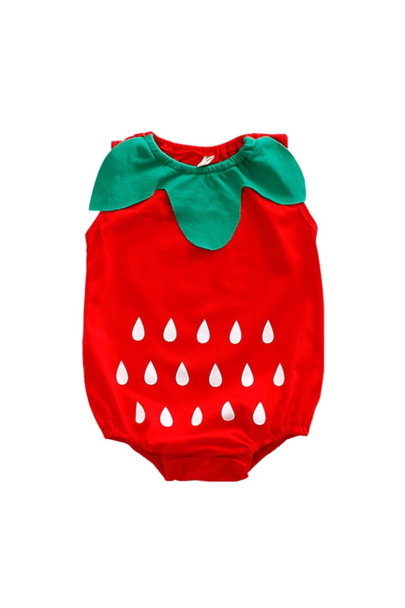 Baby Sleeveless Bubble Romper with Ruffle Collar and Allover Pattern Snap Crotch Unisex