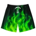 thumbnail image 1 of Fengactive Boys Girls Hawaiian Print Swim Shorts Elastic Waist Drawstring Adjustable Board Shorts 7-14T, 1 of 6