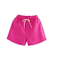 thumbnail image 1 of Fengactive Boys Girls Teens Drawstring Elastic Waist Short Sweatpants Solid Color Loose Casual Sports Shorts For Kids 2-18T, 1 of 8
