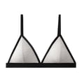 thumbnail image 1 of Fengactive Bralettes for Women Floral Adjustable Thin Strap V Neck Unpadded Triangle Bralette Wire Free Bra, 1 of 9