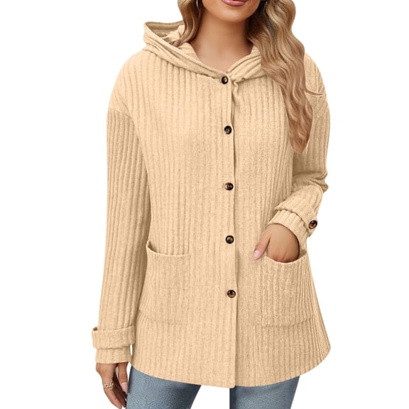 Fengactive Cardigan Sweaters for Women Button Hoodies Long Sleeve Tops Business Casual Outfits Fashion Clothes