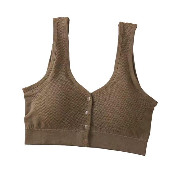Fengactive Convenient Front Closure Sports Bras for Women Comfortable Wireless Full Coverage Bralettes Workout Yoga Bra