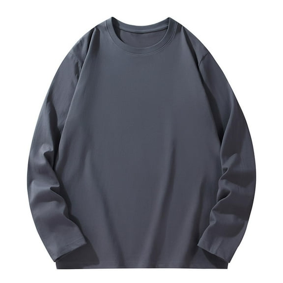Fengactive Crewneck Sweatshirts for Men Casual Long Sleeve Solid Athletic Shirts Gym Workout Tee Tops Loose Pullover