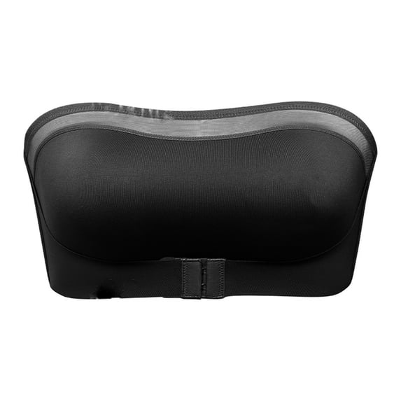 Fengactive Front Closure Bandeau Bra for Women Non-Slip Padded Comfortable Bras Push Up Bralette Strapless Crop Tube Top
