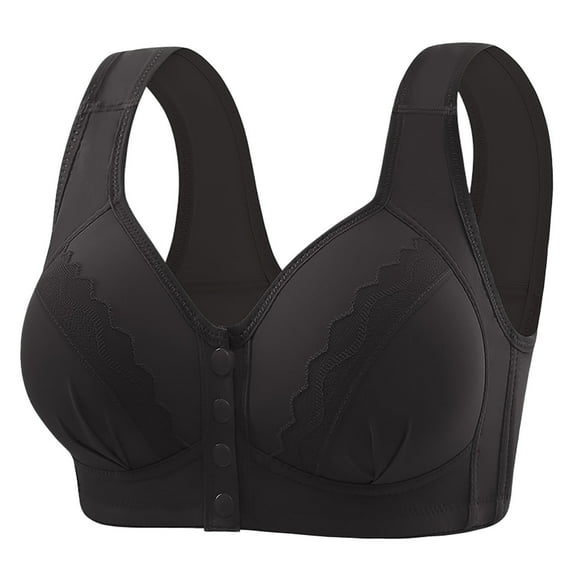 Fengactive Front Snap Everyday Bras for Women Wirefree Push Up Bras Plus Size Bralettes Ultra Soft Cup T-Shirt Bra