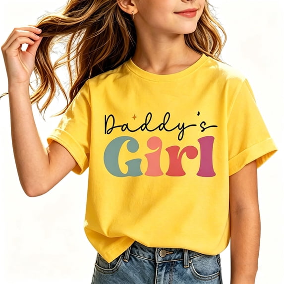 QINGFSAP Girls Crew Neck Girl Letter Print T Shirt Cotton Casual Summer Short Sleeve Top Fashion Versatile Kids Blouses For 2-12T